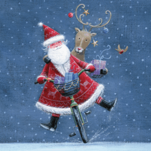 Cycling Santa